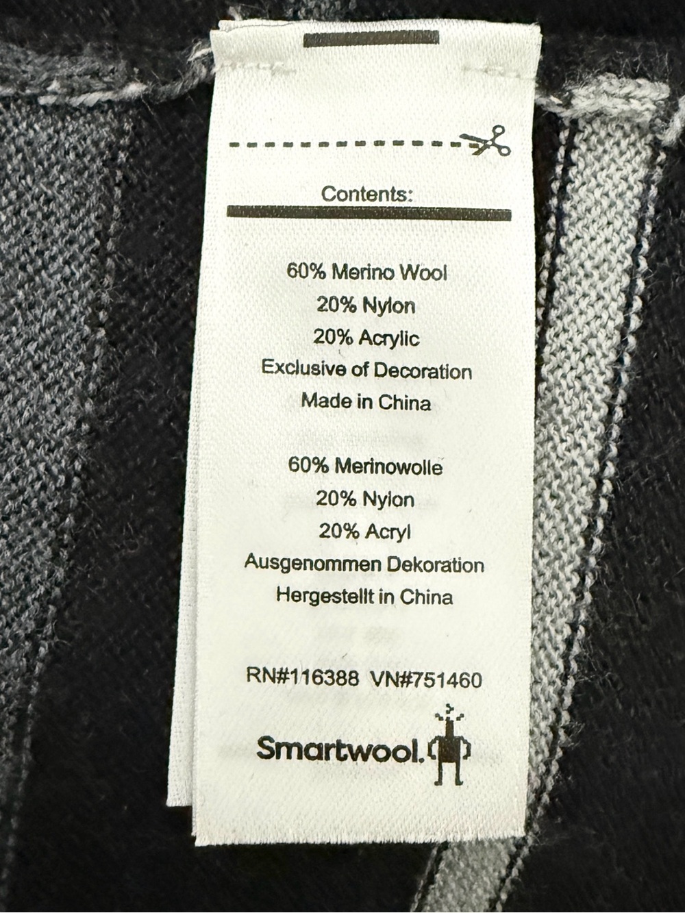 Smartwool Merino Wool Sweater Black Gray Striped V-Neck Base Layer Womens Large - Picture 7 of 8
